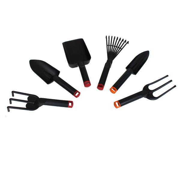 6-Piece Out of doors Backyard Instrument Set – Mini Plastic Instruments Together with Handheld Shovel and Rake for Planting